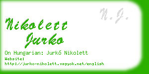 nikolett jurko business card